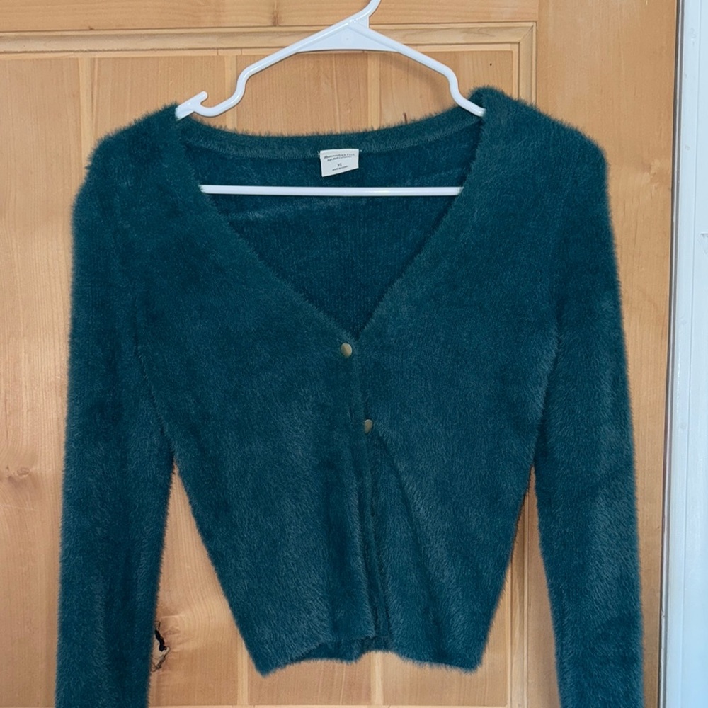 Abercrombie Teal Fuzzy Women's Sweater